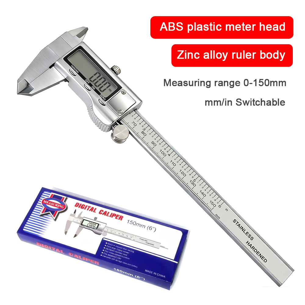 Digital Caliper 150Mm Stainless Steel - Цифровой штангенциркуль из цинкового сплава 0-150