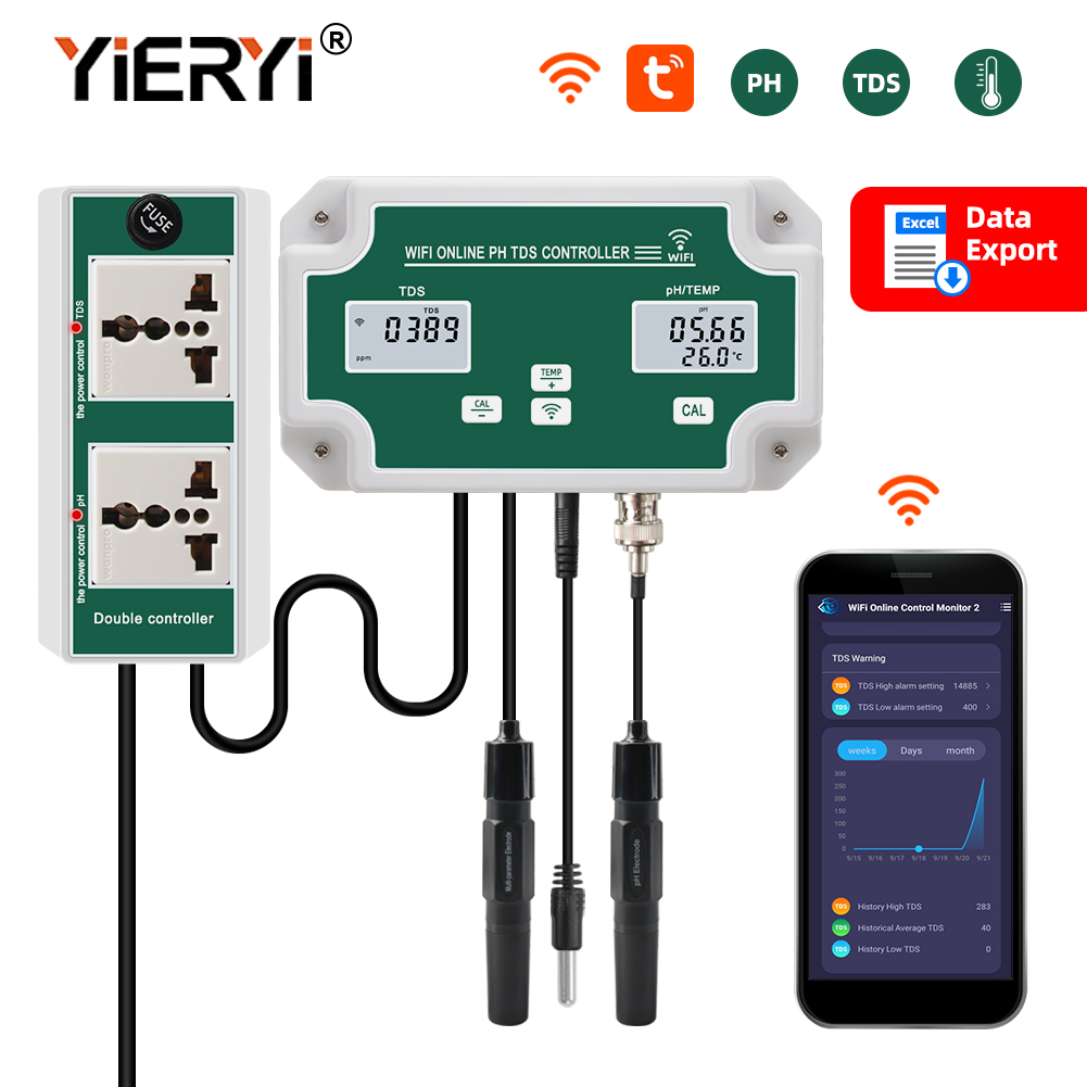 Ph Meter Digital Water Tester - Yieryi Новый WIFI умный аквариум PH