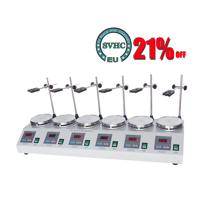 220В 6-головочный магнитный на – обзор и цена Lab Magnetic Stirrer Hot Plate
