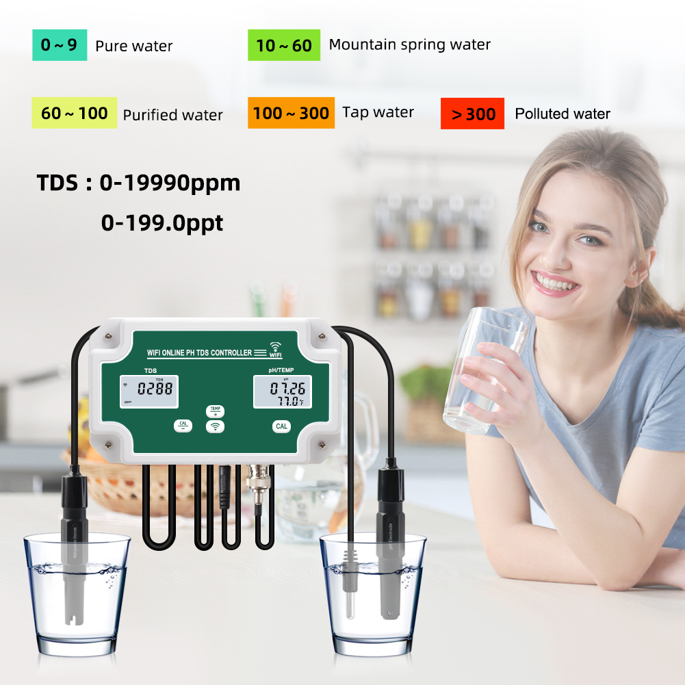 Yieryi Новый WIFI умный аквари – обзор и цена Ph Meter Digital Water Tester