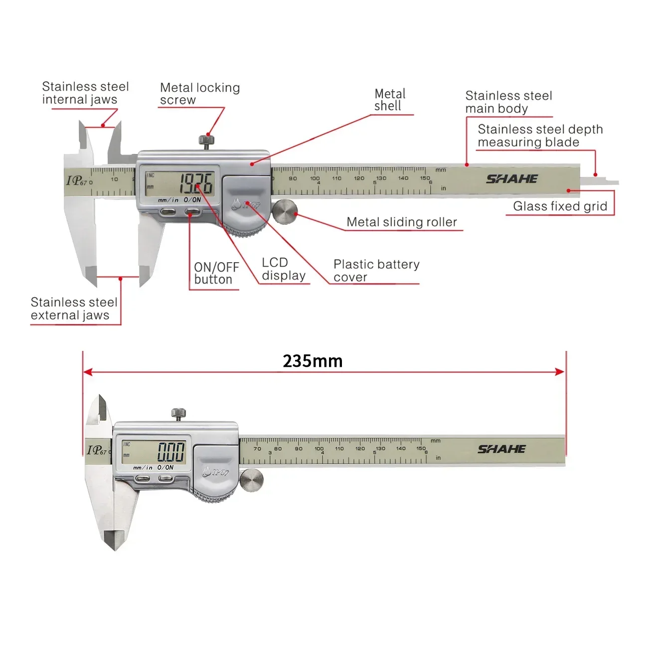 150 мм IP67 Водонепроницаемый  – обзор и цена Digital Caliper 150Mm Stainless Steel